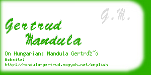 gertrud mandula business card